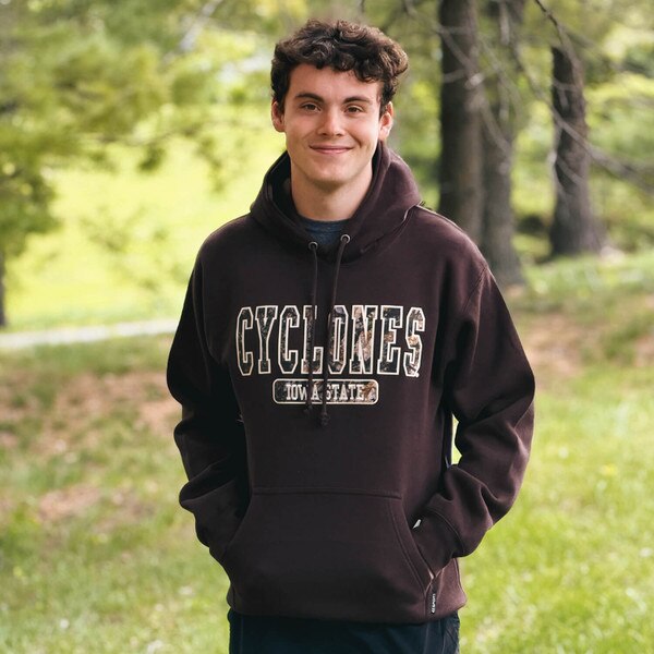 CI Sport Cyclones Dark Brown Hooded Sweatshirt front